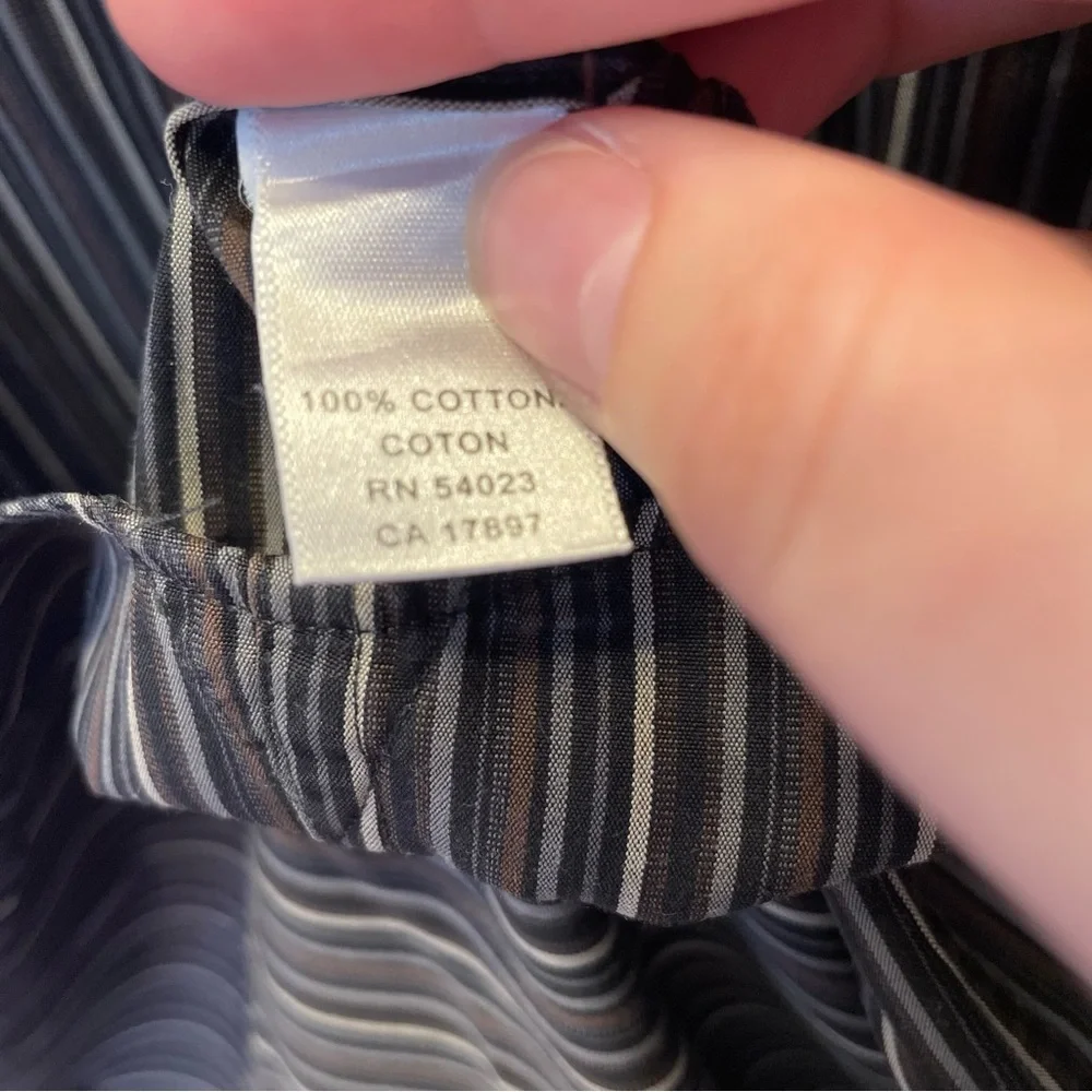 Banana Republic Striped Long Sleeve Dress Shirt Large Office Business‎ Workwear